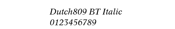 Fuente Dutch809 BT Italic.ttf